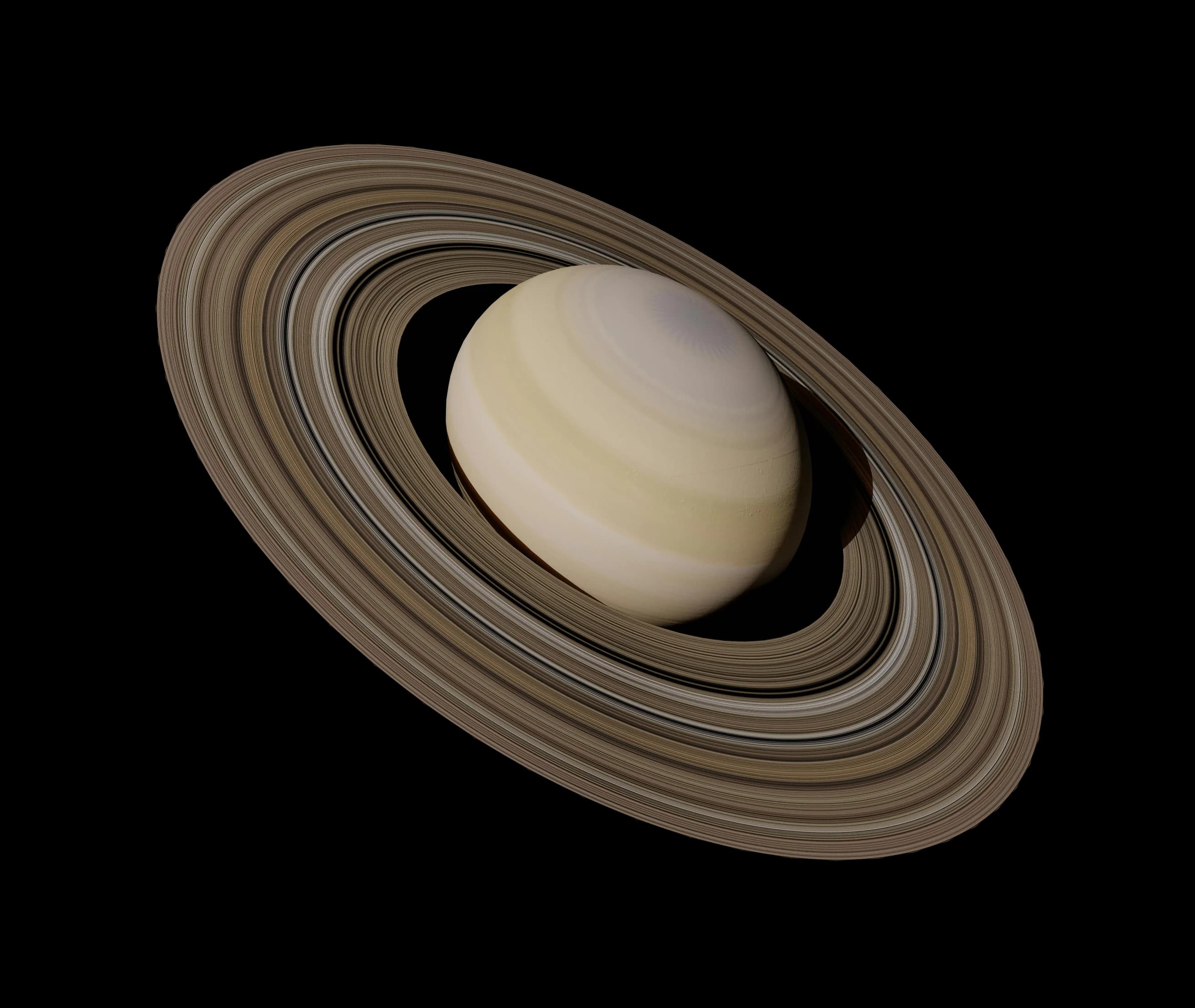 Saturn planet in space